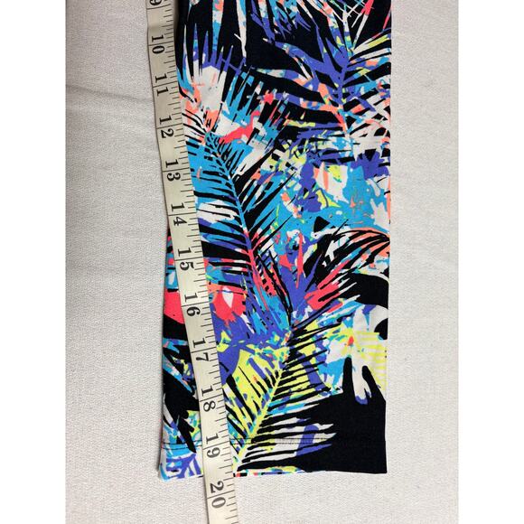 Calvin KLein Performance Wick Capri Leggings Tropical Palm Multicolor Size S - Picture 7 of 7